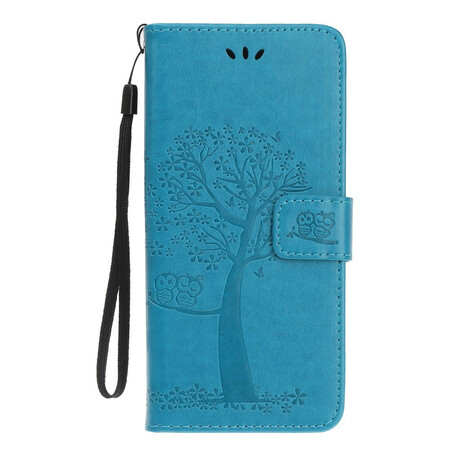 Samsung Galaxy Note 10 Plus Case Tree e Corujas com Cordão