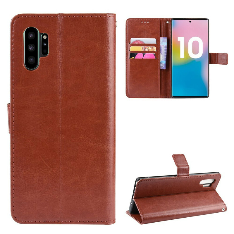 Samsung Galaxy Note 10 Plus Capa de Couro Faux Flashy