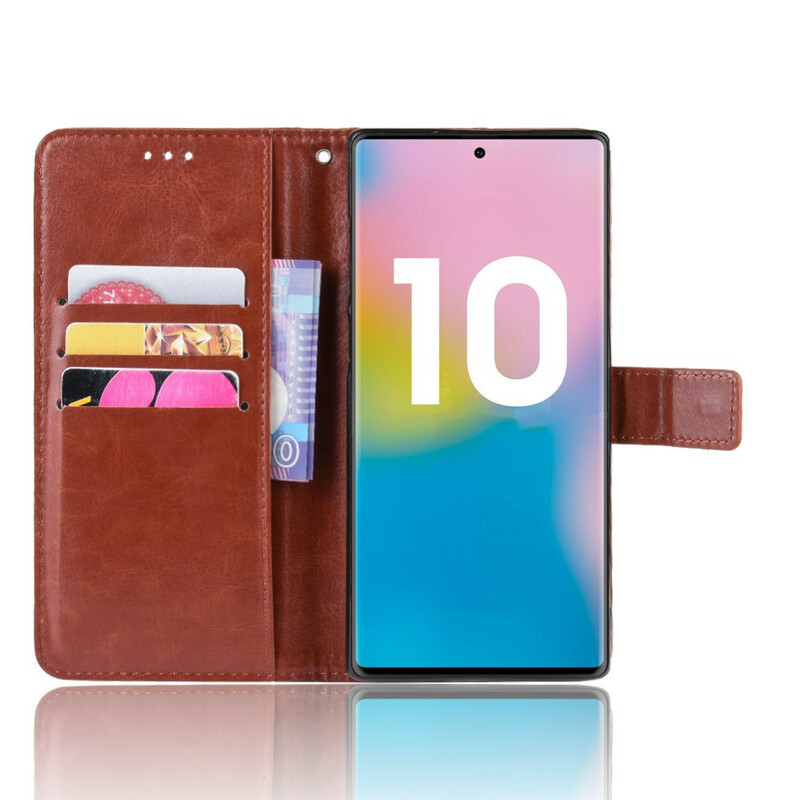 Samsung Galaxy Note 10 Plus Capa de Couro Faux Flashy