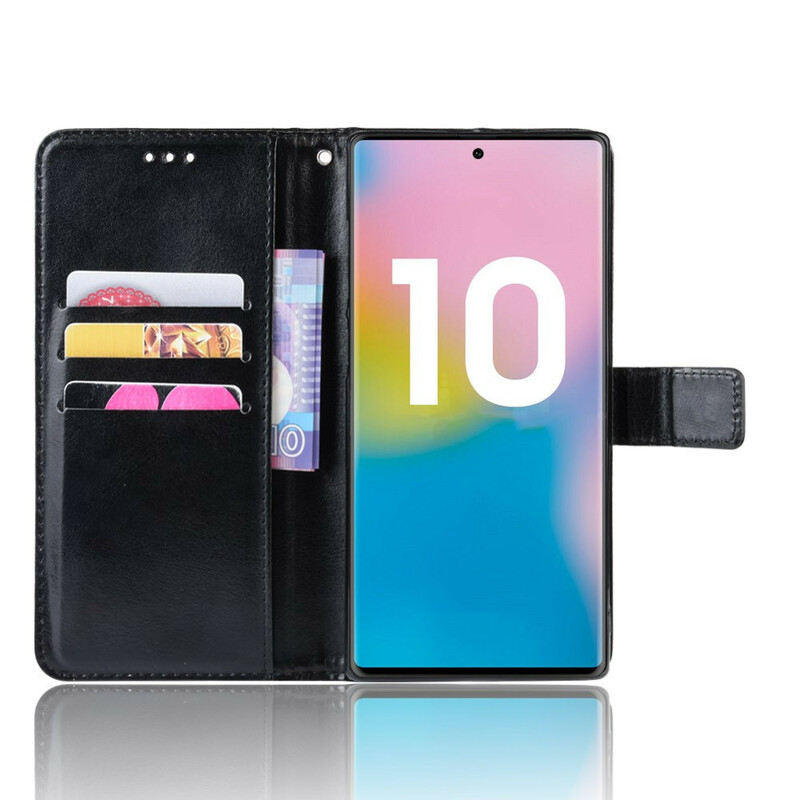 Samsung Galaxy Note 10 Plus Capa de Couro Faux Flashy