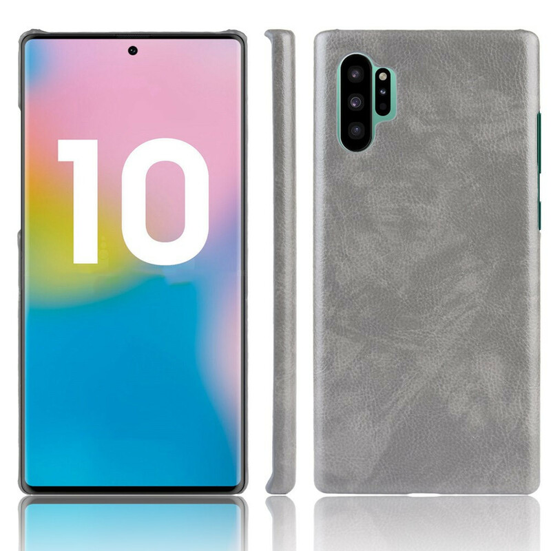 Samsung Galaxy Note 10 Plus Efeito Lichia Clássica em Capa de Couro