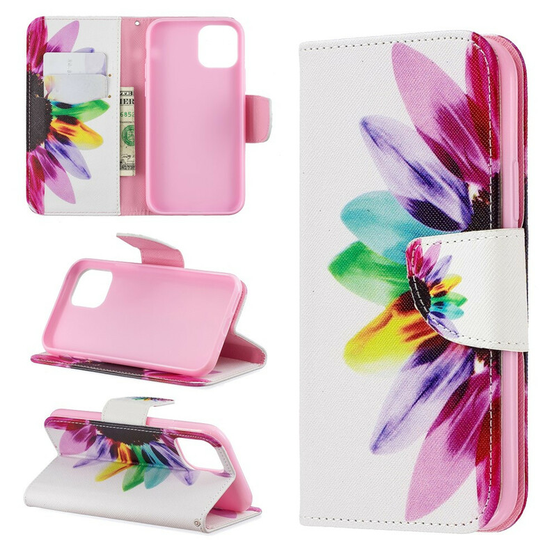 Case iphone 11 Flor de aguarela