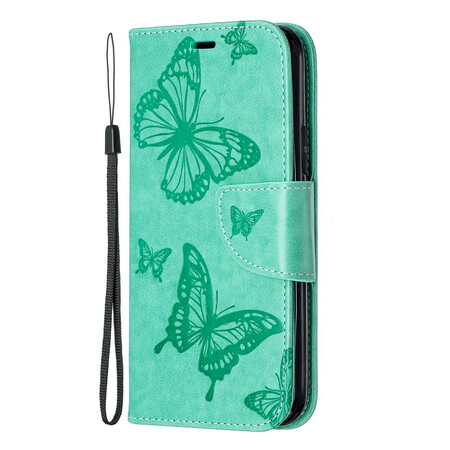 Capa para iPhone 11 Butterfly Printed Lanyard