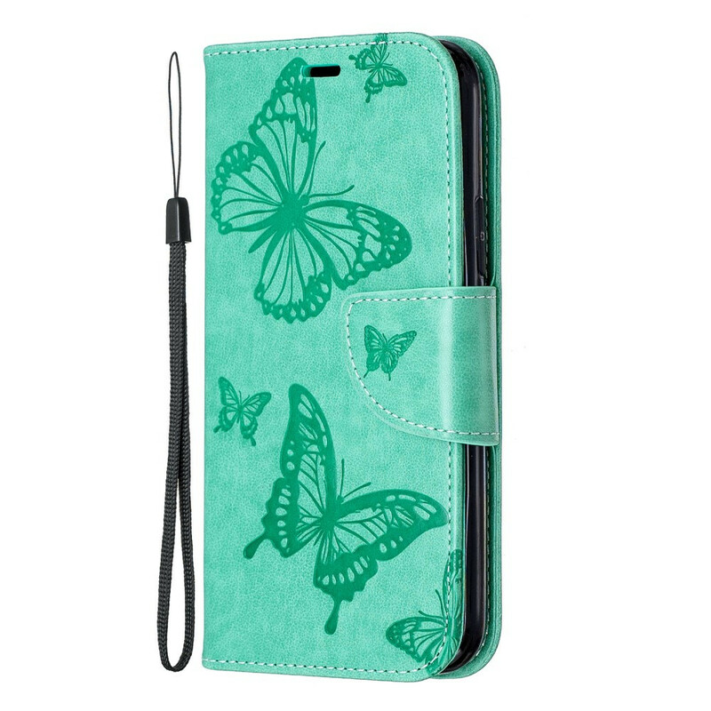 Capa para iPhone 11 Butterfly Printed Lanyard
