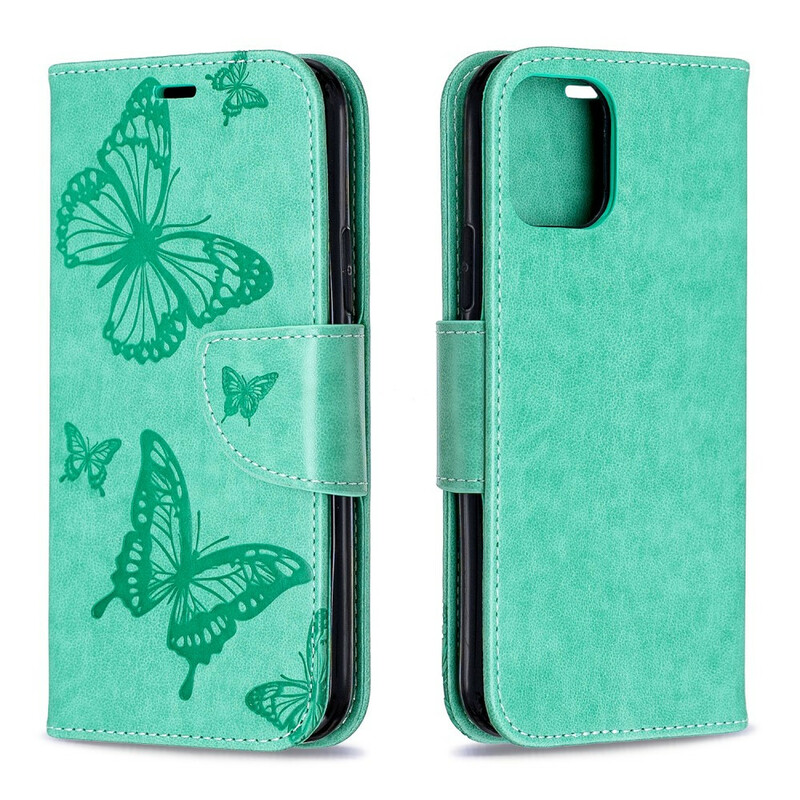 Capa para iPhone 11 Butterfly Printed Lanyard