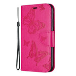 Capa para iPhone 11R Butterfly Printed Lanyard