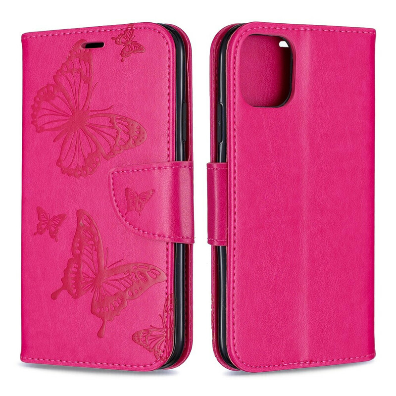 Capa para iPhone 11R Butterfly Printed Lanyard