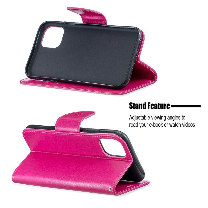 Capa para iPhone 11R Butterfly Printed Lanyard