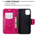 Capa para iPhone 11R Butterfly Printed Lanyard