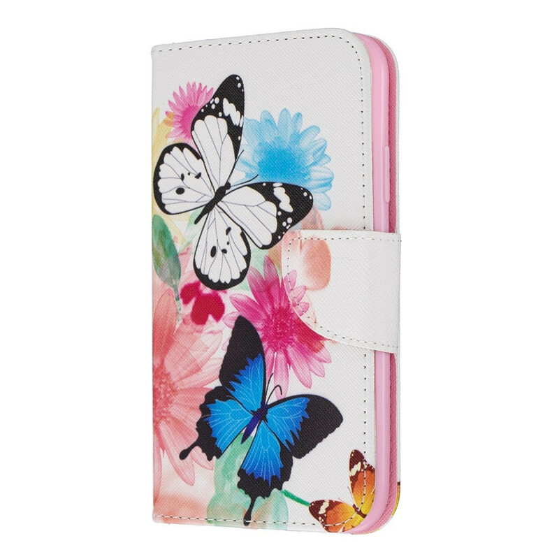 Capa para iPhone 11R Borboletas e Flores Pintadas