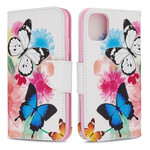 Capa para iPhone 11R Borboletas e Flores Pintadas