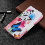 Capa para iPhone 11R Borboletas e Flores Pintadas