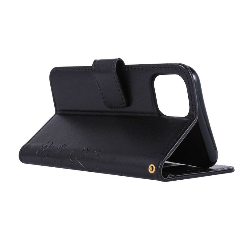 Capa iPhone 11 Max Butterflies in Flowers