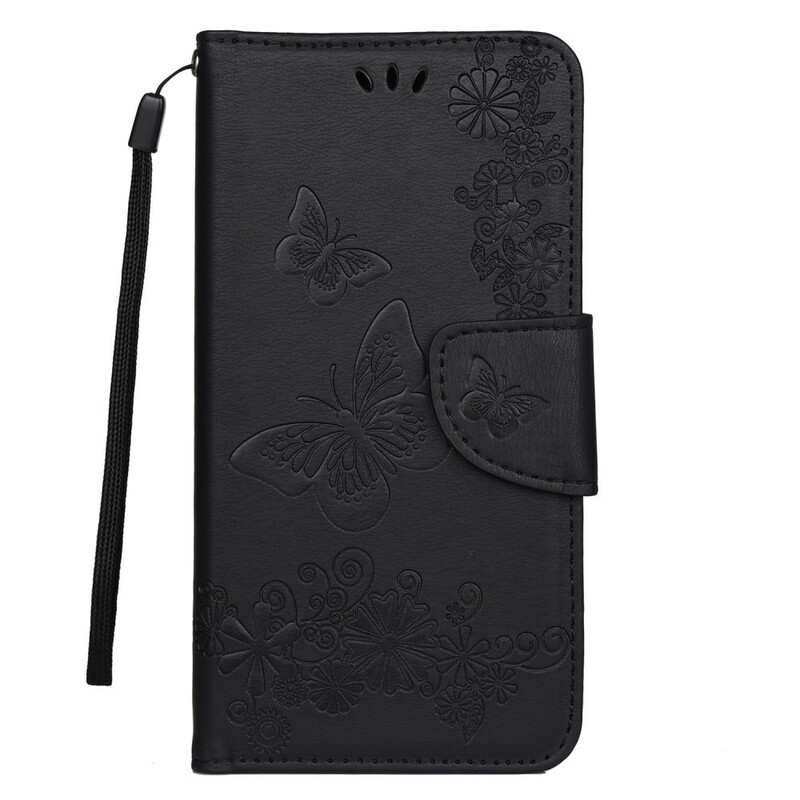 Esplêndida capa para iPhone 11 Butterflies com Lanyard