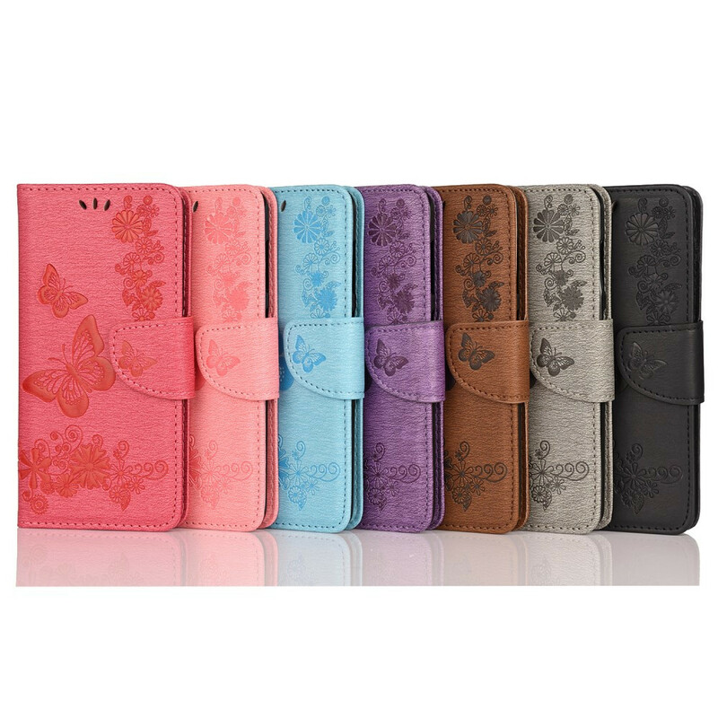 Esplêndida capa para iPhone 11 Butterflies com Lanyard