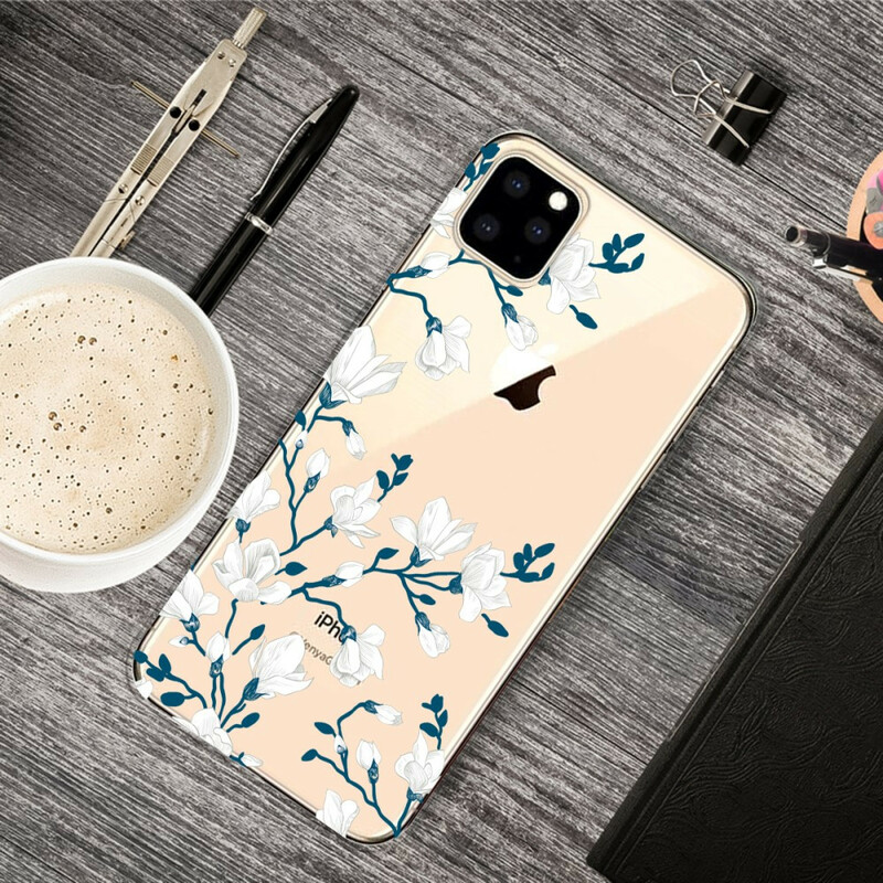 iPhone 11 Max Case White Flowers