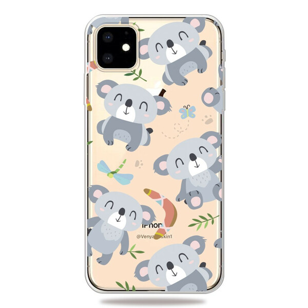 iPhone 11 Gira capa Koalas Grey