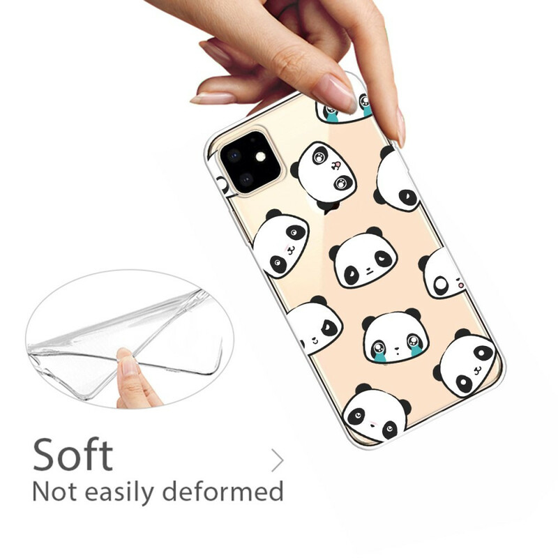 Capa iPhone 11 Pandas Sentimentais