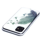 iPhone 11 Pena da capa transparente colorida