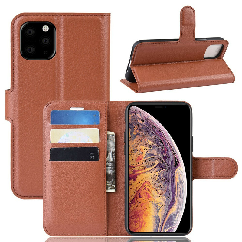 Capa para iPhone 11 Pro Max Leather Effect Premium Litchi