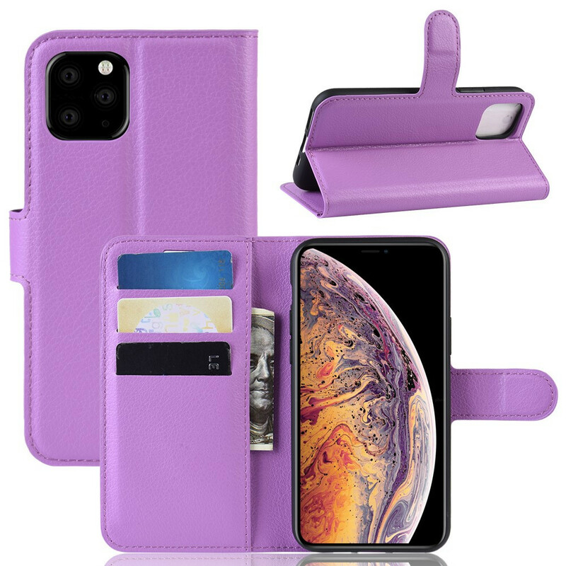 Capa para iPhone 11 Pro Max Leather Effect Premium Litchi
