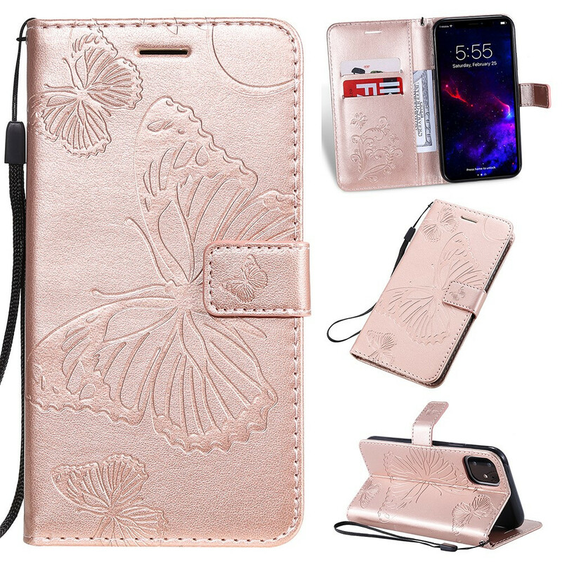 Lanyard Butterflies Gigantes iPhone 11 Capa Lanyard Butterflies Gigantes iPhone 11 Capa
