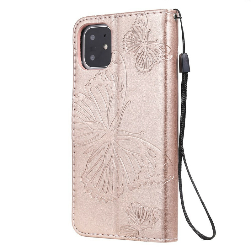 Lanyard Butterflies Gigantes iPhone 11 Capa Lanyard Butterflies Gigantes iPhone 11 Capa