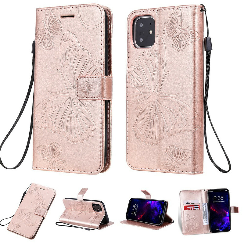 Lanyard Butterflies Gigantes iPhone 11 Capa Lanyard Butterflies Gigantes iPhone 11 Capa