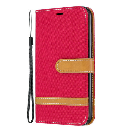 iPhone 11 Case Fabric and Leather Effect with Strap (Tecido e Efeito Couro com CordÃ£o)