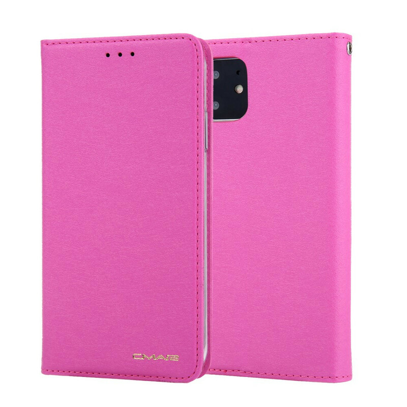 Capa Flip Cover iPhone 11 Efeito Couro Seda