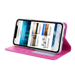 Capa Flip Cover iPhone 11 Efeito Couro Seda