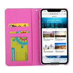 Capa Flip Cover iPhone 11 Efeito Couro Seda
