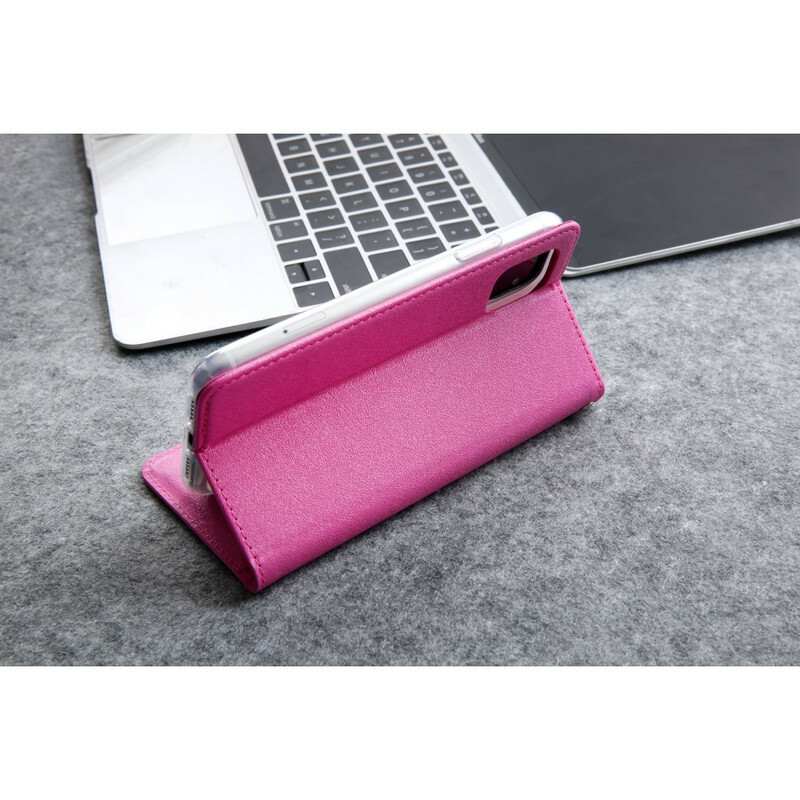 Capa Flip Cover iPhone 11 Efeito Couro Seda