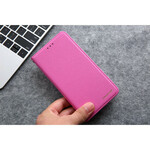 Capa Flip Cover iPhone 11 Efeito Couro Seda