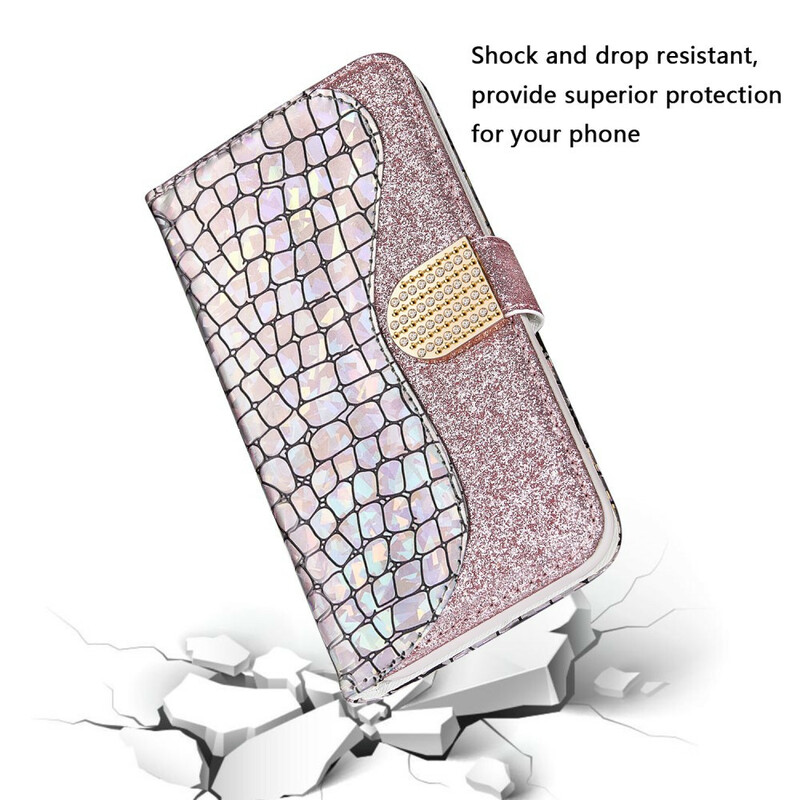 Capa de diamantes Samsung Galaxy A30 Croco