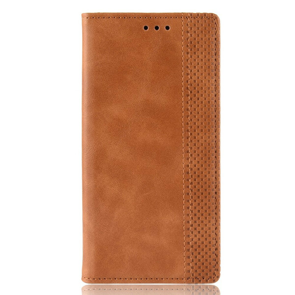 Tampa Flip Cover LG G8 ThinQ Efeito Couro Vintage Efeito Estilo