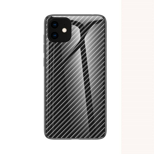 iPhone 11 Pro Max Case Vidro Temperado Fibra de Carbono