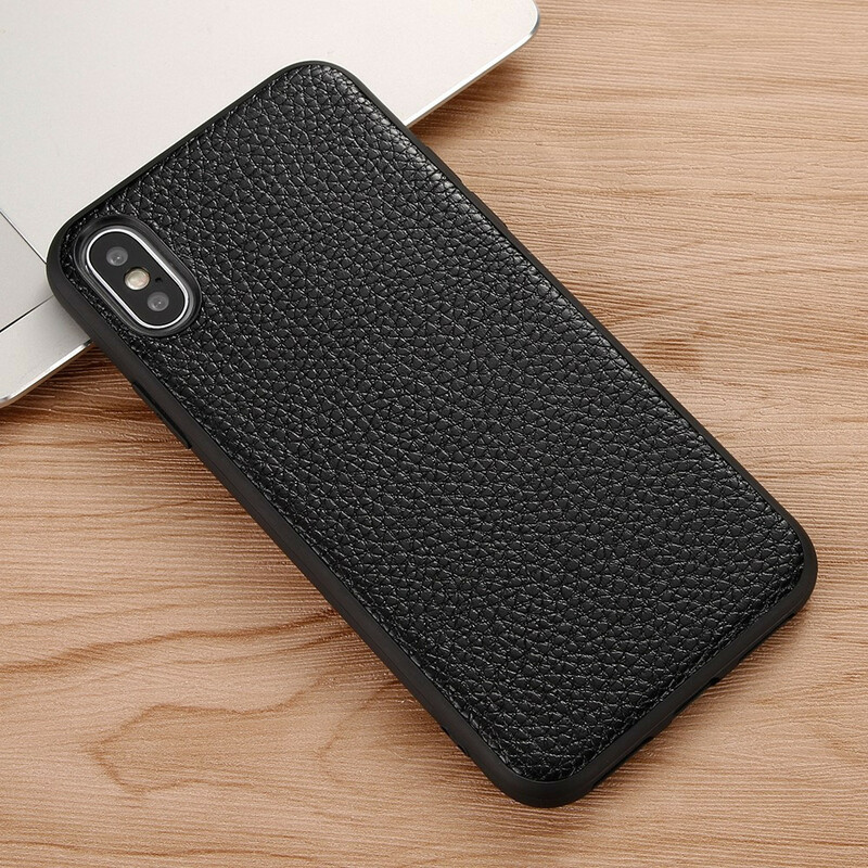 iPhone XS Genuine Leather Case Lychee