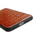 iPhone X Capa de pele genuíno Textura de Crocodilo