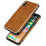 Capa dupla de cartão monocromática para iPhone X