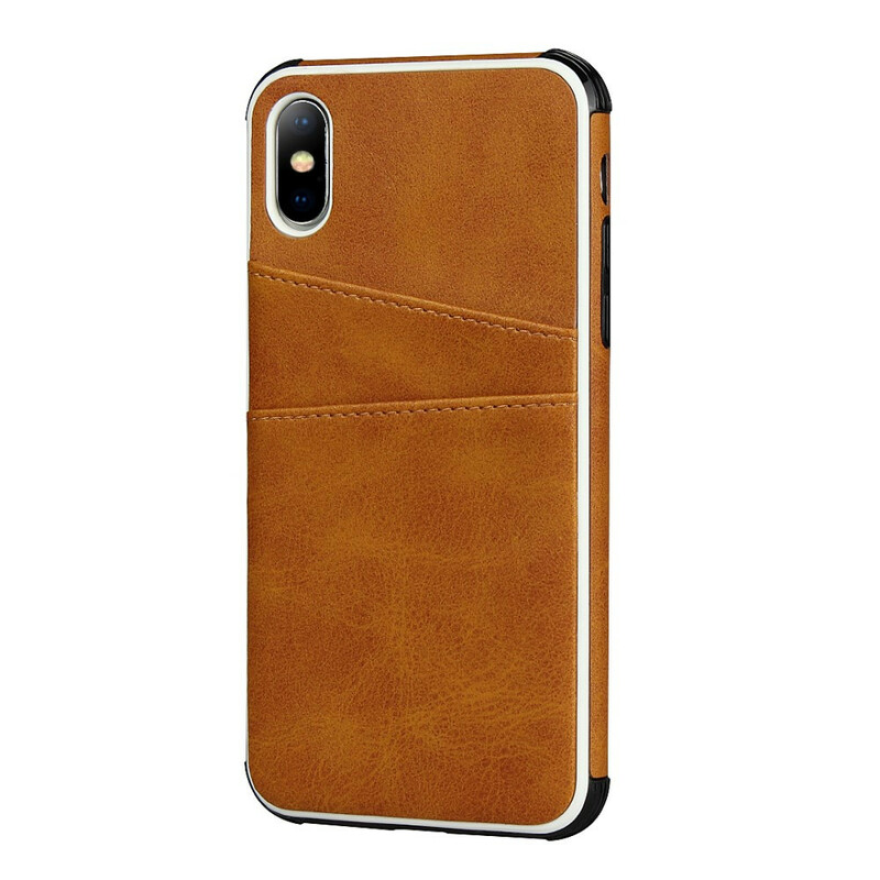 Capa dupla de cartão monocromática para iPhone X