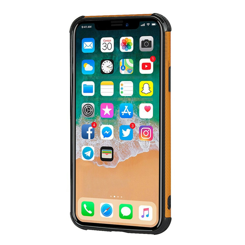 Capa dupla de cartão monocromática para iPhone X