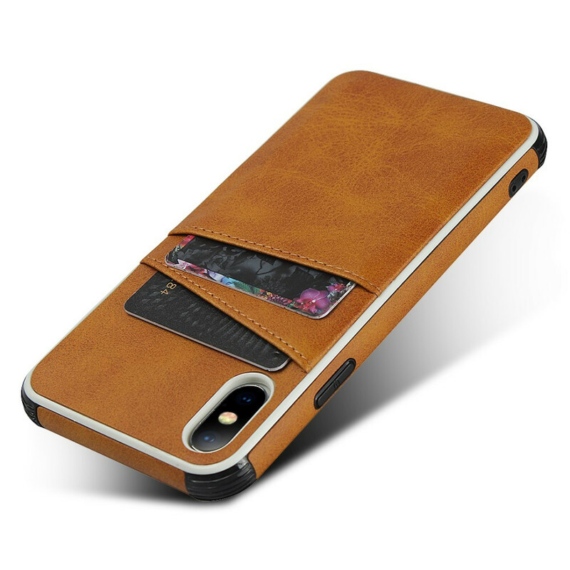 Capa dupla de cartão monocromática para iPhone X