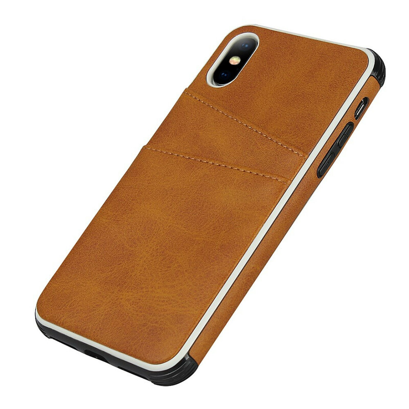 Capa dupla de cartão monocromática para iPhone X