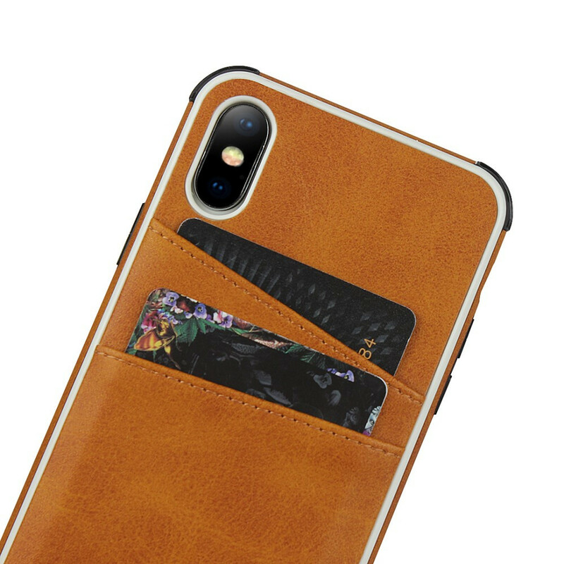 Capa dupla de cartão monocromática para iPhone X