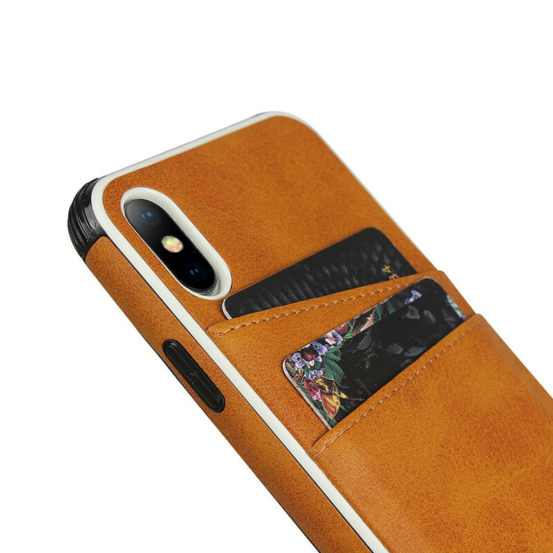 Capa dupla de cartão monocromática para iPhone X