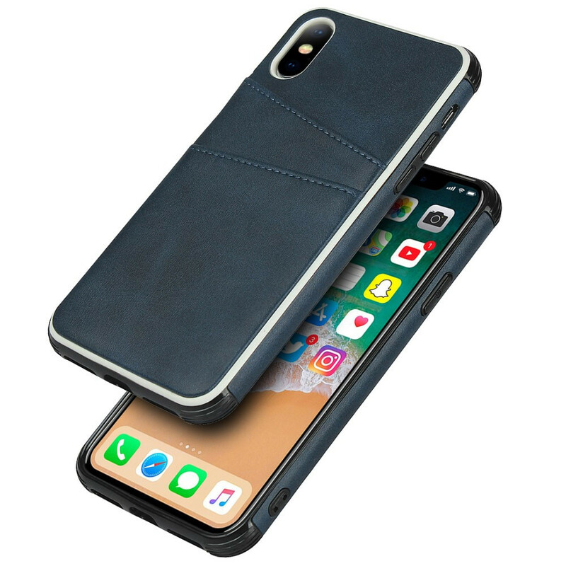 Capa dupla de cartão monocromática para iPhone X