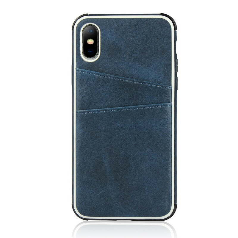 Capa dupla de cartão monocromática para iPhone X