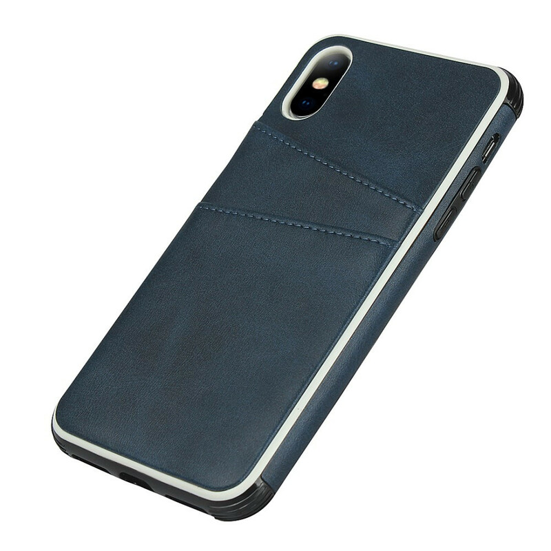 Capa dupla de cartão monocromática para iPhone X