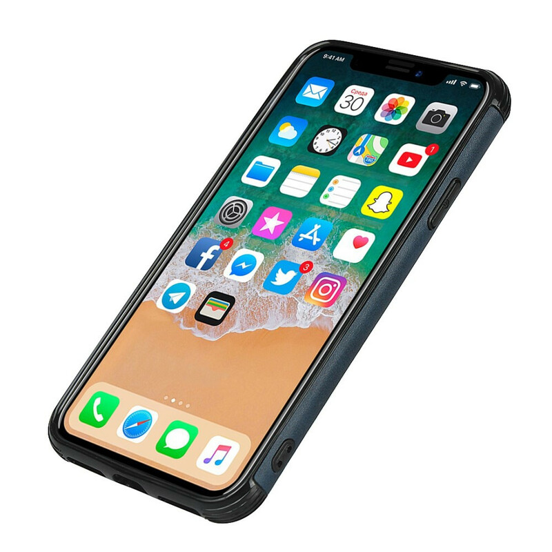 Capa dupla de cartão monocromática para iPhone X